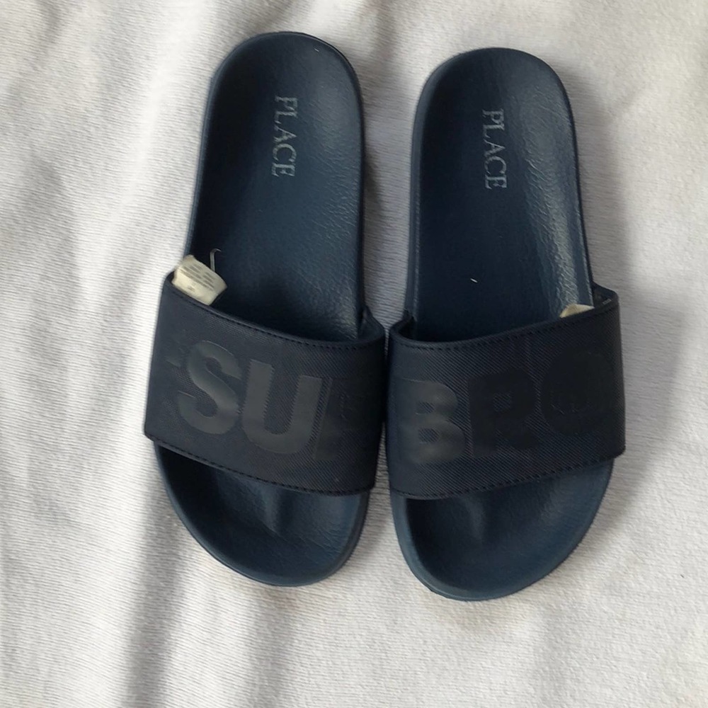 Place kids Navy Blue Sliders . - Picture 1 of 6